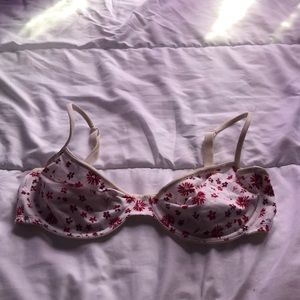 padless, wire, flower bra